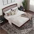 Quincy King Wood Low Profile Platform Bed in Walnut