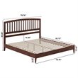 Quincy King Wood Low Profile Platform Bed in Walnut