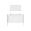 Valencia Twin Wood Low Profile Sleigh Platform Bed w/Matching Footboard in White