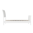 Valencia Twin Wood Low Profile Sleigh Platform Bed w/Matching Footboard in White