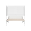 Valencia Twin Wood Low Profile Sleigh Platform Bed w/Matching Footboard in White