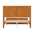 Naples Full Low Profile Platform Bed with Matching Footboard in Light Toffee