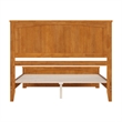 Naples Queen Low Profile Platform Bed with Matching Footboard in Light Toffee