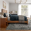 Naples King Low Profile Platform Bed with Matching Footboard in Light Toffee