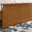 Naples King Low Profile Platform Bed with Matching Footboard in Light Toffee