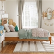 Becket Twin Wood Low Profile Platform Bed in Light Toffee