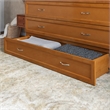 Northfield Queen Solid Wood Murphy Bed Chest with Mattress in Light Toffee