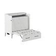 Santa Fe Twin Wood Murphy Bed Chest with Mattress & Built-in Charger in White