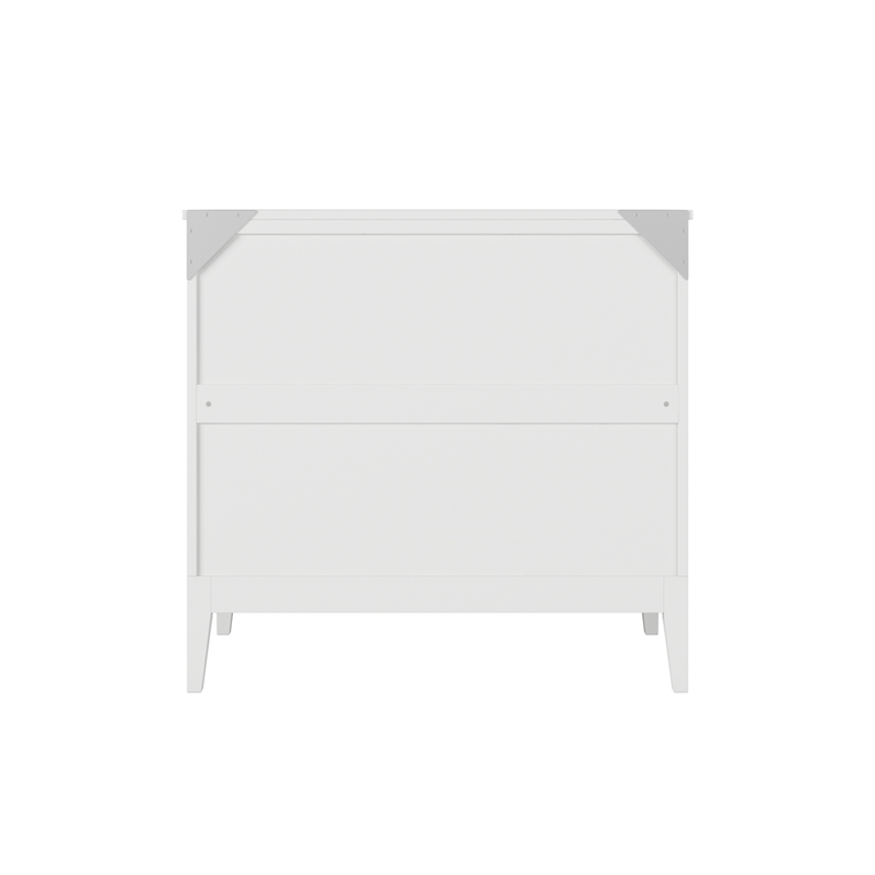 Santa Fe Twin Wood Murphy Bed Chest with Mattress & Built-in Charger in White