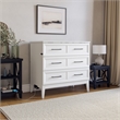 Santa Fe Twin Wood Murphy Bed Chest with Mattress & Built-in Charger in White