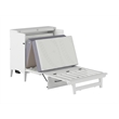 Santa Fe Twin Wood Murphy Bed Chest with Mattress & Built-in Charger in White