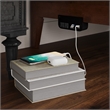 Santa Fe Twin Wood Murphy Bed Chest with Mattress & Built-in Charger in Walnut