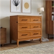 Santa Fe Twin Wood Murphy Bed Chest wMattress & Built-in Charger in Light Toffee