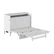 Santa Fe Full Wood Murphy Bed Chest with Mattress & Built-in Charger in White
