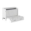 Santa Fe Full Wood Murphy Bed Chest with Mattress & Built-in Charger in White