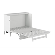 Santa Fe Full Wood Murphy Bed Chest with Mattress & Built-in Charger in White