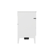 Santa Fe Full Wood Murphy Bed Chest with Mattress & Built-in Charger in White
