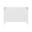 Santa Fe Full Wood Murphy Bed Chest with Mattress & Built-in Charger in White