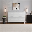Santa Fe Full Wood Murphy Bed Chest with Mattress & Built-in Charger in White