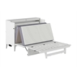 Santa Fe Full Wood Murphy Bed Chest with Mattress & Built-in Charger in White