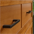 Santa Fe Full Wood Murphy Bed Chest wMattress & Built-in Charger in Light Toffee