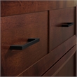 Santa Fe Queen Wood Murphy Bed Chest with Mattress & Built-in Charger in Walnut