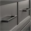 Santa Fe Twin Wood Murphy Bed Chest with Mattress & Built-in Charger in Gray