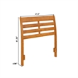 Savannah Twin Wood Headboard in Light Toffee