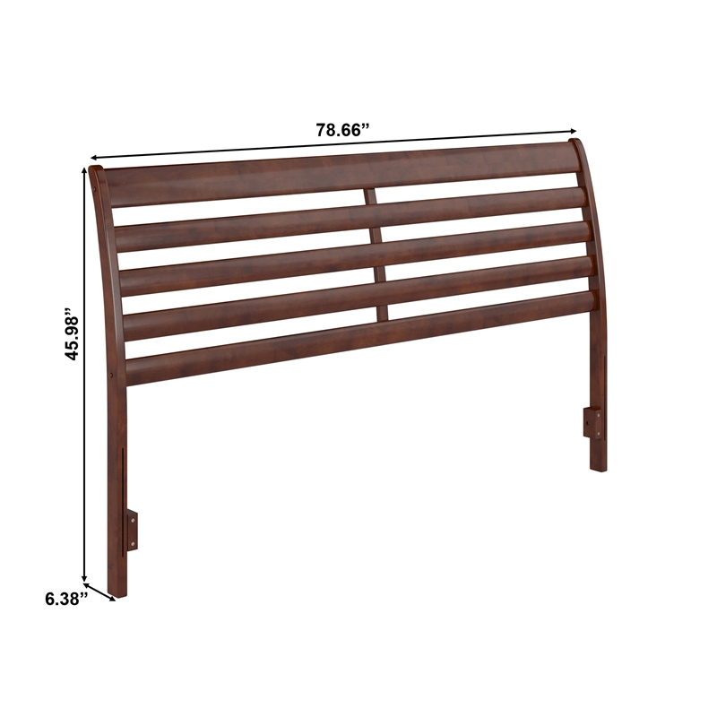 Savannah King Wood Headboard in Walnut