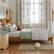 Savannah Twin Wood Low Profile Platform Bed in Light Toffee