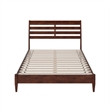 Savannah Full Wood Low Profile Platform Bed in Walnut