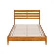 Savannah Full Wood Low Profile Platform Bed in Light Toffee