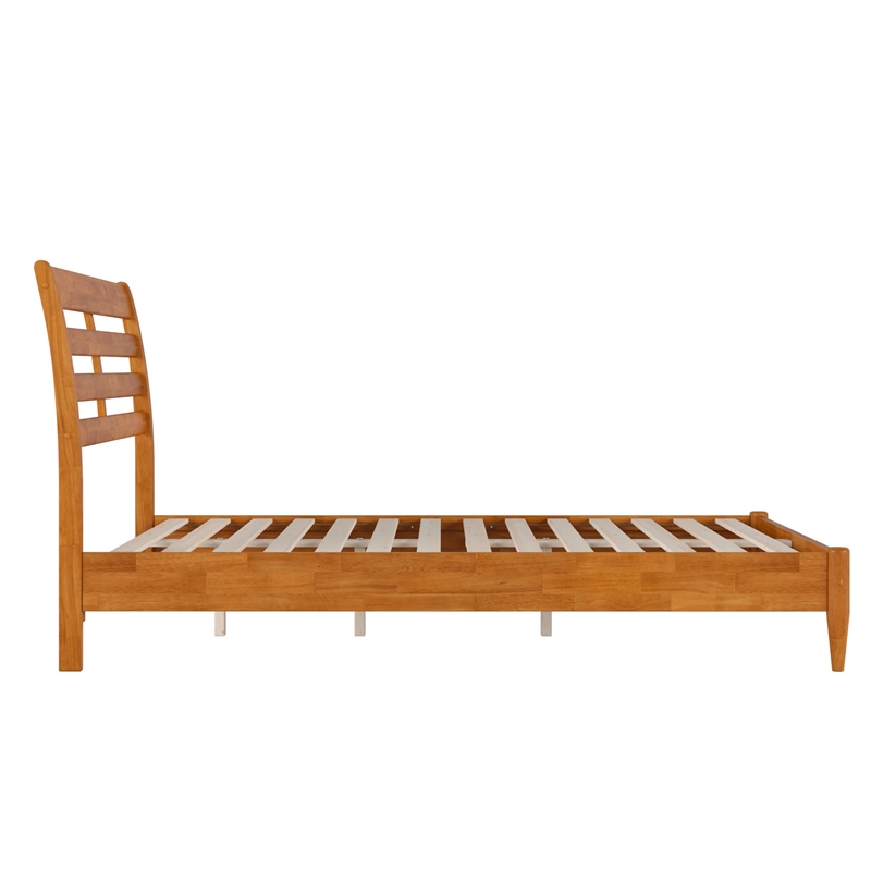 Savannah Full Wood Low Profile Platform Bed in Light Toffee