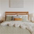 Savannah Queen Wood Low Profile Platform Bed in Light Toffee