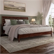 Savannah King Wood Low Profile Platform Bed in Walnut
