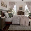 Savannah King Wood Low Profile Platform Bed in Walnut