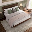 Savannah King Wood Low Profile Platform Bed in Walnut