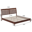 Savannah King Wood Low Profile Platform Bed in Walnut