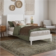 Pasadena Twin XL Solid Wood Low Profile Platform Bed in White