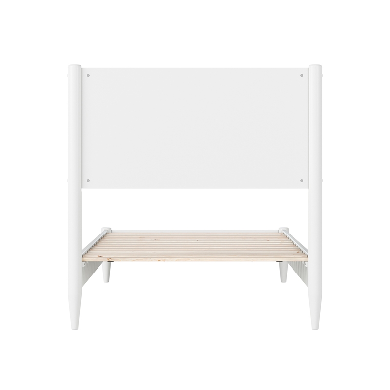 Pasadena Twin XL Solid Wood Low Profile Platform Bed in White