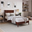 Pasadena Twin XL Solid Wood Low Profile Platform Bed in Walnut