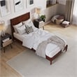 Pasadena Twin XL Solid Wood Low Profile Platform Bed in Walnut