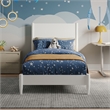 AFI Pasadena Twin Solid Wood Low Profile Platform Bed in White