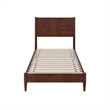 AFI Pasadena Twin Solid Wood Low Profile Platform Bed in Walnut