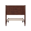 AFI Pasadena Twin Solid Wood Low Profile Platform Bed in Walnut