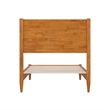 Pasadena Twin Solid Wood Low Profile Platform Bed in Light Toffee