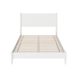 AFI Pasadena Full Solid Wood Low Profile Platform Bed in White
