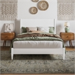 AFI Pasadena Full Solid Wood Low Profile Platform Bed in White