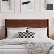 AFI Pasadena Full Solid Wood Low Profile Platform Bed in Walnut