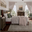 Pasadena Queen Solid Wood Low Profile Platform Bed in Walnut